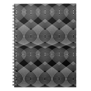 Design nahtlos monochrome Linien strukturierte Mus Notizblock