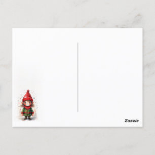 Design Niedlicher Weihnachtself Postkarte