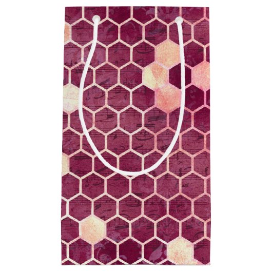 Design Nine der Burgundy-Bienenreihe Kleine Geschenktüte (Vorderseite)