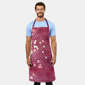 Design Nine der Burgundy-Bienenreihe Schürze (Getragen)