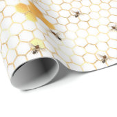 Design Nine für Sonnenblumen und Bienen Geschenkpapier (Rolleneckpunkt)