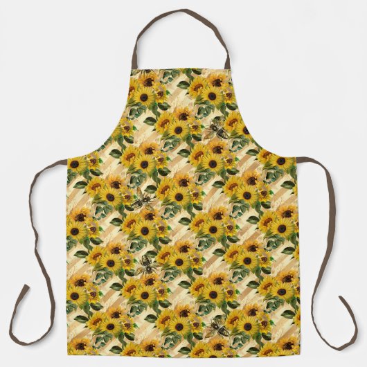 Design Nine für Sonnenblumen und Bienen Schürze (Vorderseite)