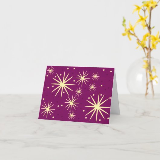 Design-Note-Karte des mittleren Jahrhunderts Karte (Gelbe Blume)