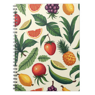 Design-Notebook für tropische Früchte Notizblock