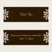 Design Nr. 3 Danke, Geschenkmarke - SCHOKOLADE (Vorne & Hinten)