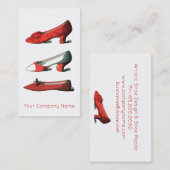 Design oder Reparatur von Roten Schuhen Visitenkarte (Vorne/Hinten)