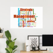 Design of Strategic Management Orange Poster (Heimbüro)