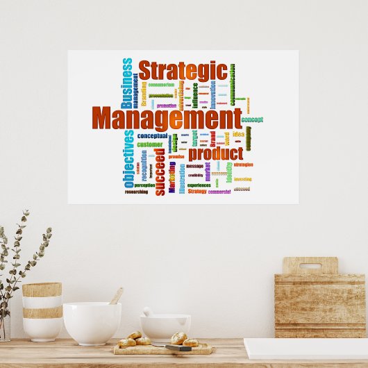 Design of Strategic Management Orange Poster (Küche)