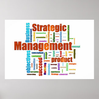 Design of Strategic Management Orange Poster