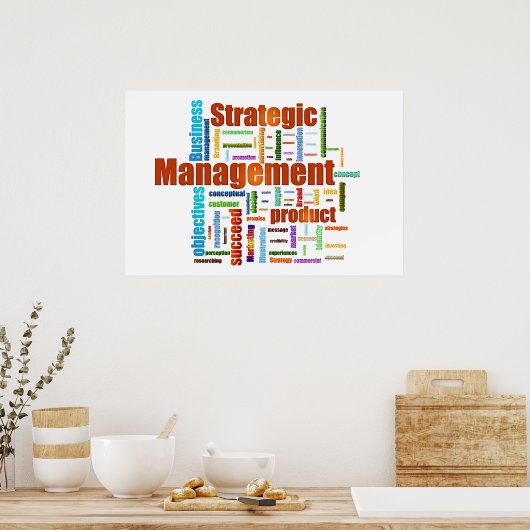 Design of Strategic Management Orange Poster (Küche)