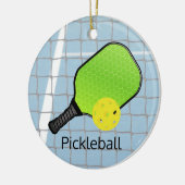 Design-Ornament des Pickleball Ball Paddels Keramik Ornament (Links)
