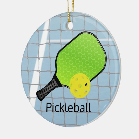 Design-Ornament des Pickleball Ball Paddels Keramik Ornament (Links)