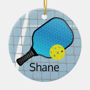 Design-Ornament des Pickleball Ball Paddels Keramik Ornament