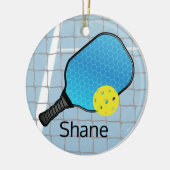Design-Ornament des Pickleball Ball Paddels Keramik Ornament (Links)