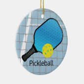 Design-Ornament des Pickleball Ball Paddels Keramik Ornament (Rechts)