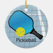 Design-Ornament des Pickleball Ball Paddels Keramik Ornament (Hinten)