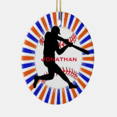 Design-Ornament für Baseball Player Keramik Ornament (Rechts)