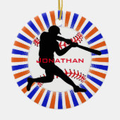 Design-Ornament für Baseball Player Keramik Ornament (Vorne)