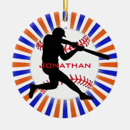 Design-Ornament für Baseball Player Keramik Ornament