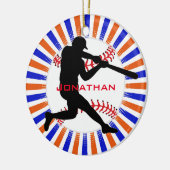 Design-Ornament für Baseball Player Keramik Ornament (Links)