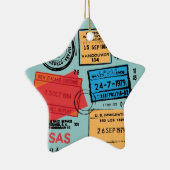 Design-Ornament für Passport-Briefmarke Keramikornament (Rechts)