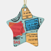 Design-Ornament für Passport-Briefmarke Keramikornament (Links)