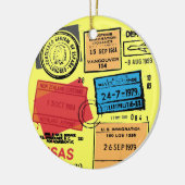 Design-Ornament für Passport-Briefmarke Keramikornament (Links)