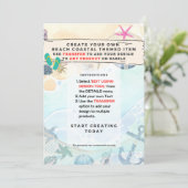 Design Own Beach Coast Nautical Event Einladung (Stehend Vorderseite)