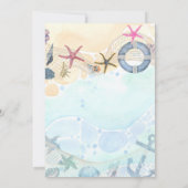 Design Own Beach Coast Nautical Event Einladung (Rückseite)