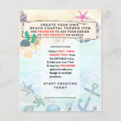 Design Own Beach Coast Nautical Event Einladung (Vorderseite)