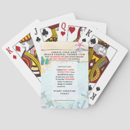 Design Own Beach Coastal nautical Spielkarten