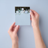 Design Own Blue Floral Business oder Event Station Flyer (Gruppe)