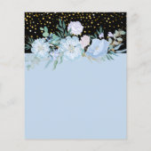 Design Own Blue Floral Business oder Event Station Flyer (Hinten)