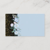 Design Own Blue Floral Business oder Event Station Visitenkarte (Rückseite)