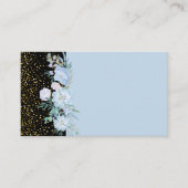 Design Own Blue Floral Business oder Event Station Visitenkarte (Vorderseite)