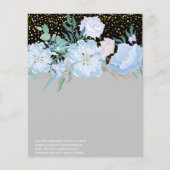 Design Own Blue Floral Event Business Stationierun Flyer (Vorne)