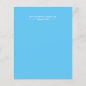 Design Own Blue Floral Event Business Stationierun Flyer (Hinten)