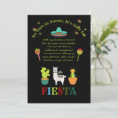 Design Own FIESTA Folk Art Wedding Brautparty Einladung (Stehend Vorderseite)