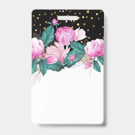 Design Own Pink Floral Event Business Stationery Ausweis