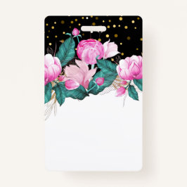 Design Own Pink Floral Event Business Stationery Ausweis
