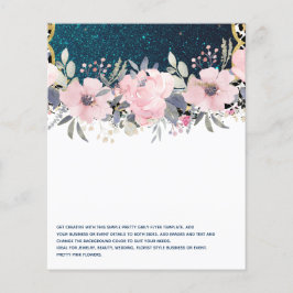 Design Own Pink Floral Event Business Stationery Flyer