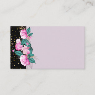 Design Own Pink Floral Event Business Stationery Visitenkarte
