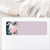 Design Own Stationery Girly Blume Blue Glitzer (Insitu)