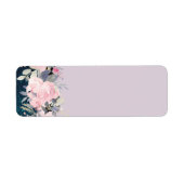 Design Own Stationery Girly Blume Blue Glitzer (Vorne)