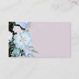 Design Own Trending Girly Stationery Blaue Blumen Visitenkarte