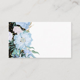 Design Own Trending Girly Stationery Blaue Blumen Visitenkarte