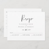 DESIGN Own Wedding RSVP MUNU - Haushaltsvorlage Postkarte (Vorne/Hinten)