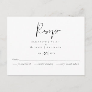 DESIGN Own Wedding RSVP MUNU - Haushaltsvorlage Postkarte