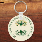 Design Own Zen Birth to Death Buddhism Zitat Schlüsselanhänger (Vorderseite)