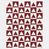 Design Oxblodred&White Triangle Fleecedecke (Vorderseite)